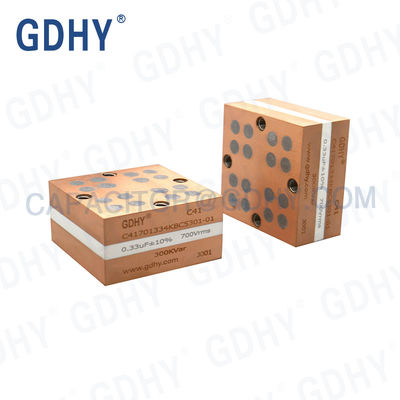 GDHY C41-BC5 0.33UF/700Vrms/300Kvar for induction heating same as Alcon FP-8-300-4H and Celem CSP305B High Frequency Capacitor and Conduction Cooled Capacitor