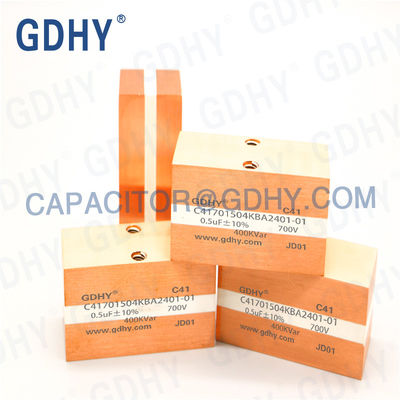 GDHY C41-BA2 0.5uF/700Vrms/400kVar( Alcon FP-20-400/Celem CSP 150/400) Power Film Capacitor for Bolt Heating