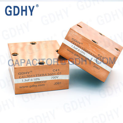 GDHY C41-BA3 1.3uF/700Vrms/600kVar Resembling Alcon FP-29-600/Celem CSP-305A Power Film Capacitor Conduction Cooled Capacitor Induction Heater Furnace Capacitor