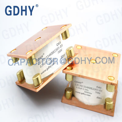 GDHY Water Cooled Capacitor C41-BB2 0.33uF 700V 300KVar Resembling Alcon FP-7-300 for Induction Melting Machine, Induction Heating Capacitor