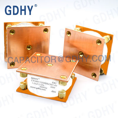 GDHY Water Cooled Capacitor C41-BB2 0.33uF 700V 300KVar Resembling Alcon FP-7-300 for Induction Melting Machine, Induction Heating Capacitor