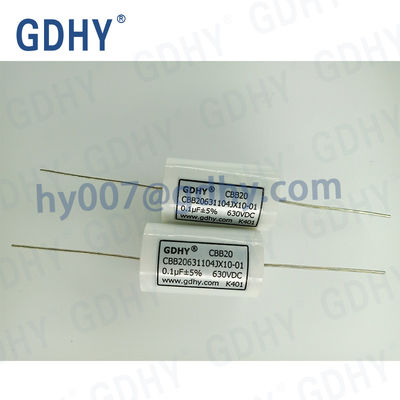 0.1UF 630VDC Axial Leads Tubular Film Capacitor Audio Frequency Circuits