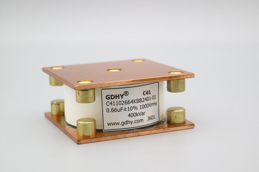 GDHY Water Cooled Capacitor C41-BB2 0.66uF 1000V 400KVar (Alcon FP-1-400) for Induction Melting Machine with High Frequency High Power