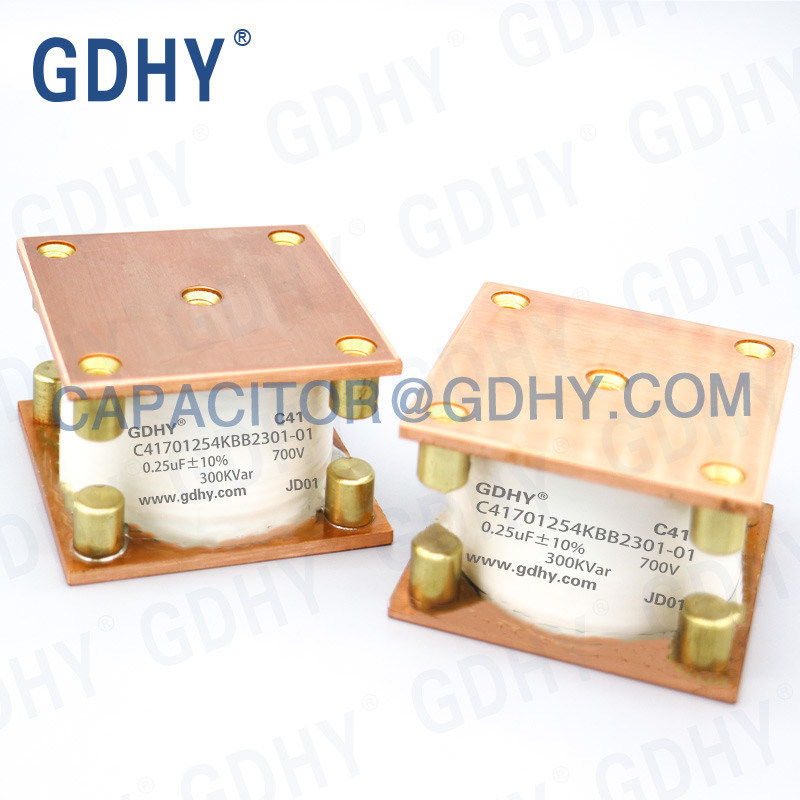 GDHY Water Cooled Capacitor C41-BB2 0.25uF 700V 300KVar Resembling Alcon FP-7-300 for Induction Melting Machine