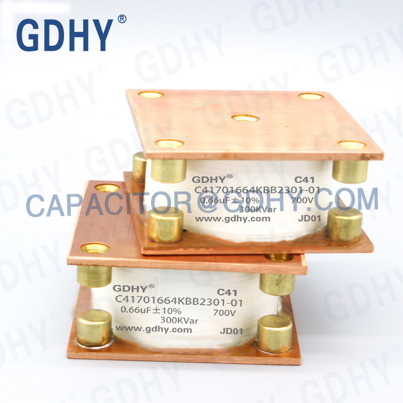 GDHY Water Cooled Capacitor C41-BB2 0.66uF 700V 300KVar Resembling Alcon FP-7-300 for Induction Melting Machine, Induction Heating Furnace, etc.